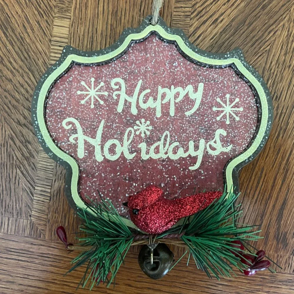 Happy Holidays Christmas tree ornament